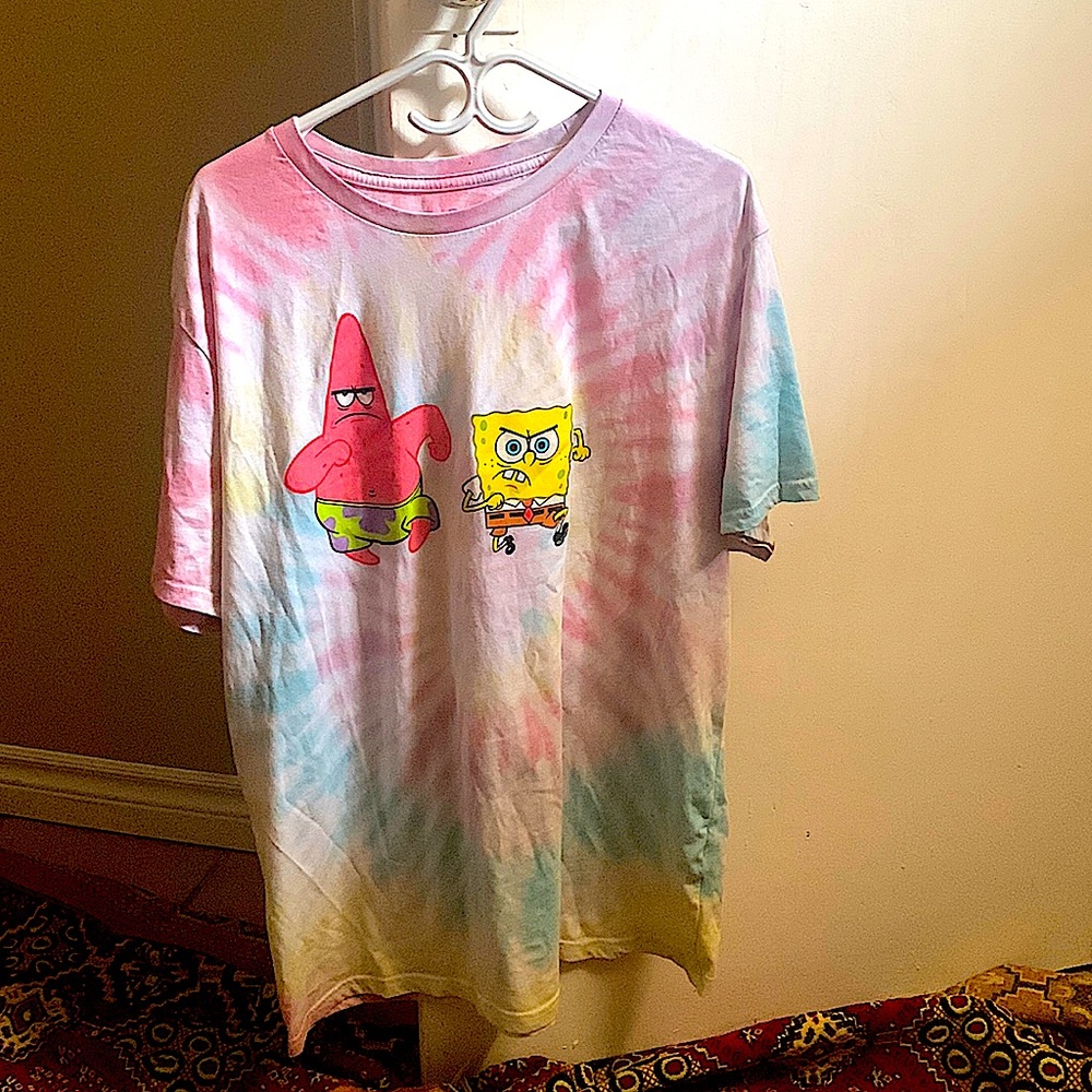 Tie die SpongeBob shirt. Size X/L. Bought from store Blue notes.